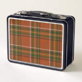 Braun-Erden-Tartan  Metall Brotdose (Rückseite)