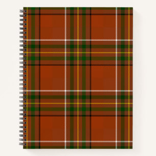 Braun-Erden-Tartan Notizblock