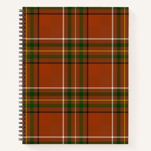 Braun-Erden-Tartan  Notizblock (Vorderseite)