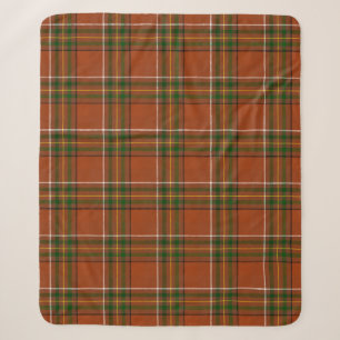 Braun-Erden-Tartan  Sherpadecke