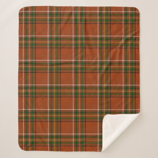 Braun-Erden-Tartan  Sherpadecke (Vorderseite)
