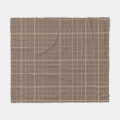 Braun-Erdfarbene Fensterpaneel-Karo  Fleecedecke (Vorderseite (Horizontal))
