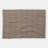 Braun-Erdfarbene Fensterpaneel-Karo Geschirrtuch (Horizontal)