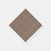 Braun-Erdfarbene Fensterpaneel-Karo  Serviette (Ecke)