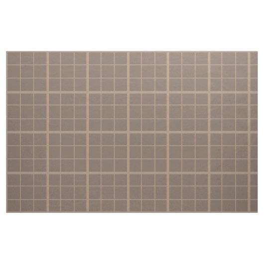 Braun-Erdfarbene Fensterpaneel-Karo Stoff (Fat Quarter (45,7 x 55,9 cm))