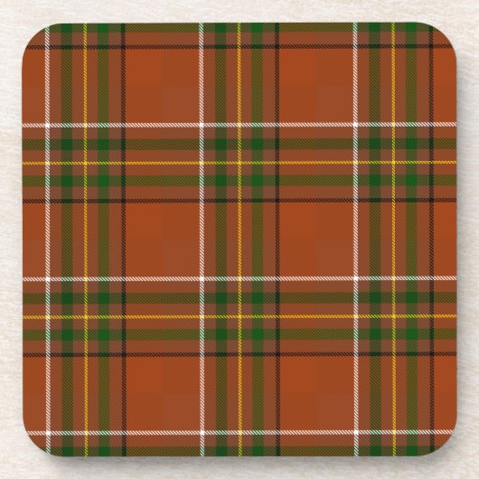 Braun Erdige Karo Tartan  Getränkeuntersetzer (Vorderseite)