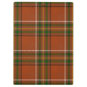 Braun-erdige Plaid-Tartan  Klemmbrett (Rückseite)