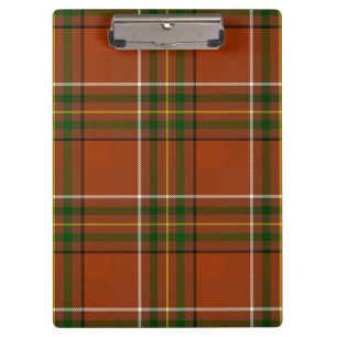 Braun-erdige Plaid-Tartan Klemmbrett