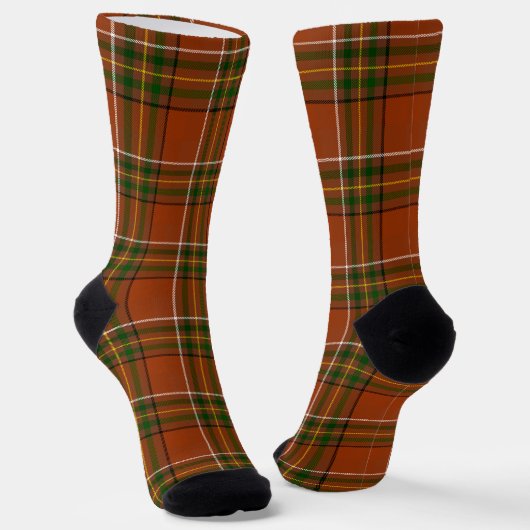 Braun-erdige Plaid-Tartan  Socken (Gewinkelt)