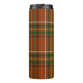 Braun-erdige Plaid-Tartan  Thermosbecher (Rückseite)