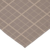 Braun Erdton Fensterpaneel Karo  Tischdecke (Schrägansicht)