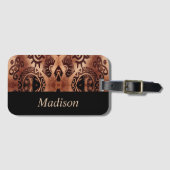 Braun ethisches traditionelles Muster Gepäckanhänger (Vorderseite (Horizontal))