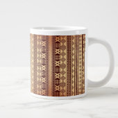 Braun ethnische Textur Jumbo-Tasse (Rechts)