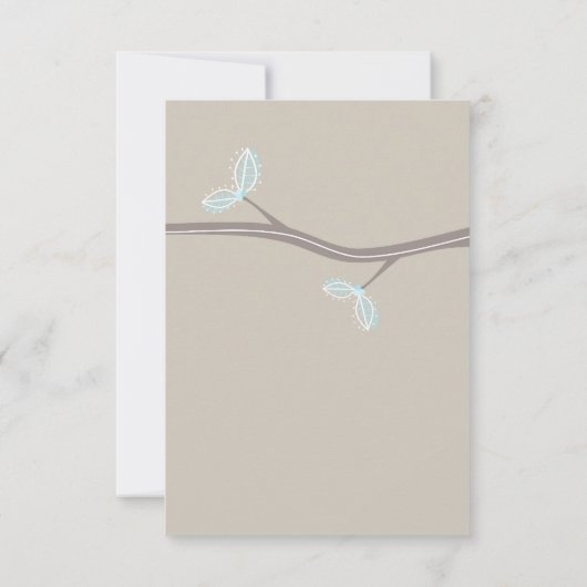 Braun-Eulen auf Zweig Whimsical Empfang (Rückseite)