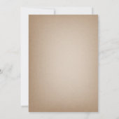 Braun Evergreen Trees Hochzeitessen Probe Einladung (Rückseite)