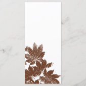 Braun Fall Maple Leaf Briefmarke Hochzeitsprogramm Programm (Rückseite)