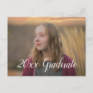 Braun (Farbe auswählen) Foto der Graduierungsparty Postkarte