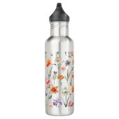 Braun farbiges Muster der Wildblume Edelstahlflasche (Rechts)