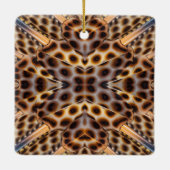 Braun-Fasant-Federkalieidoskop Keramikornament (Rückseite)