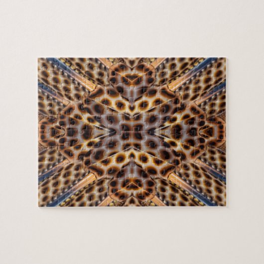 Braun-Fasant-Federkalieidoskop Puzzle (Horizontal)