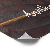 Braun fiel nach Regen Blätter Poster (Ecke)