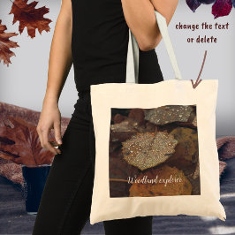 Braun fiel nach Regen Blätter Tragetasche