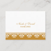 Braun-filigrane Platzkarte (Rückseite)