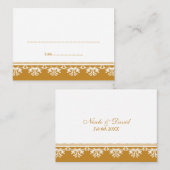 Braun-filigrane Platzkarte (Vorne/Hinten)