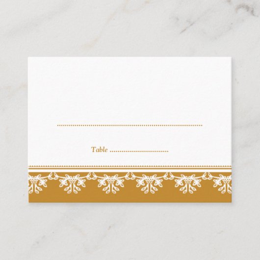 Braun-filigrane Platzkarte (Vorderseite)