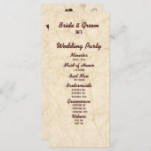 Braun Fishing Lovers Hochzeitsprogramm Programm (Vorne/Hinten)