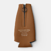 Braun-Flasche für die Handelsmarke Cooler Flaschenkühler (Rückseite)