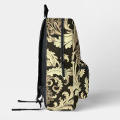 Braun Fleur Antique Muster Bedruckter Rucksack (Links)