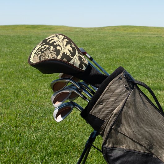 Braun Fleur Antique Muster Golf Headcover (In SItu)