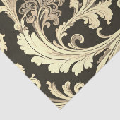Braun Fleur Antique Muster Seidenpapier (Ausschnitt)