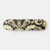 Braun Fleur Antique Muster Skateboard (Horizontal)