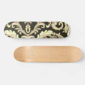 Braun Fleur Antique Muster Skateboard (Horizontal)