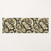 Braun Fleur Antique Muster Yogamatte (Vorderseite (Horizontal))