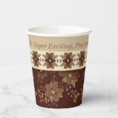 braun floral Accented Pappbecher (Links)