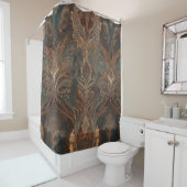 Braun floraler Boho Duschvorhang Art 2 (Beispiel)