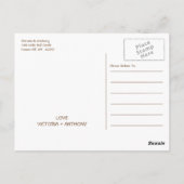 Braun Forest Range Wald Land Hochzeit Vielen Dank Postkarte (Rückseite)