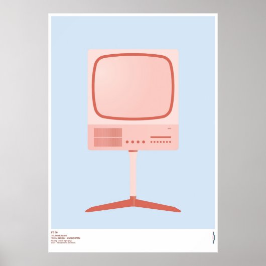 Braun FS 80 Television Set - Dieter Rams Poster (Vorne)