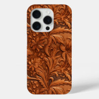 Braun gearbeitete 3-D-Leder-Blumenmuster