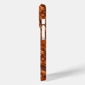 Braun gearbeitete 3-D-Leder-Blumenmuster Case-Mate iPhone Hülle (Rückseite / Links)