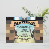 Braun Gebäude Burgen von Bellinzona Einladung (Stehend Vorderseite)