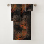 Braun gebogenes Glas mit schimmernder Melasse wied Badhandtuch Set (Insitu)