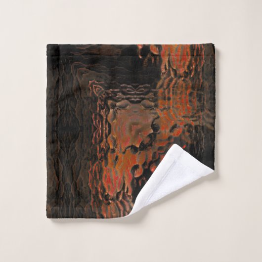 Braun gebogenes Glas mit schimmernder Melasse wied Badhandtuch Set (Waschlappen)