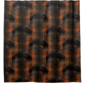 Braun gebogenes Glas mit schimmernder Melasse wied Duschvorhang (Vorderseite)