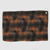 Braun gebogenes Glas mit schimmernder Melasse wied Golfhandtuch (Horizontal)