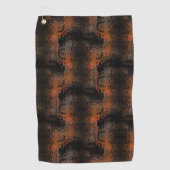 Braun gebogenes Glas mit schimmernder Melasse wied Golfhandtuch (Vorderseite)