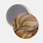 Braun gefärbter Deschutes-Jasper Magnet (Vorderseite/Rückseite)